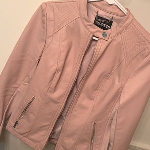 Express pink leather jacket